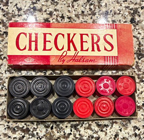 Vintage halsam checkers board - vintage,