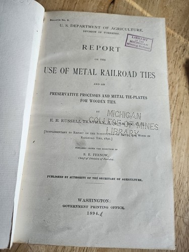 Vtg 1894 railroad book - 1894,