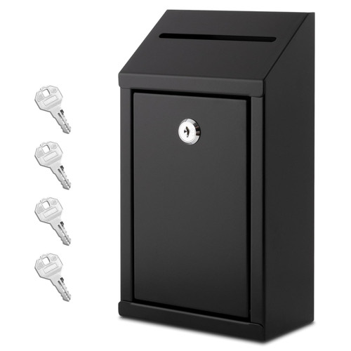 Metal donation box with lock - donation,