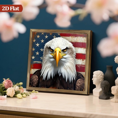 Patriotic bald eagle usa flag - patriotic,