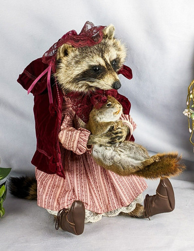 Raccoon victorian lady - , &