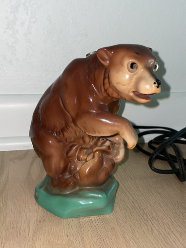 Bear with cub - cub, lamp