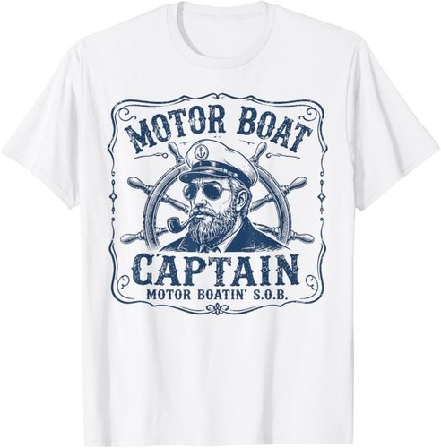 Vintage motor boat captain - vintage,