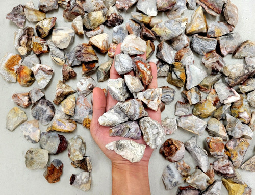 Crazy lace agate rough stones - lace,