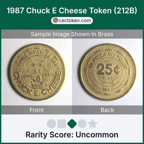 1987 chuck cheese token - 1987,