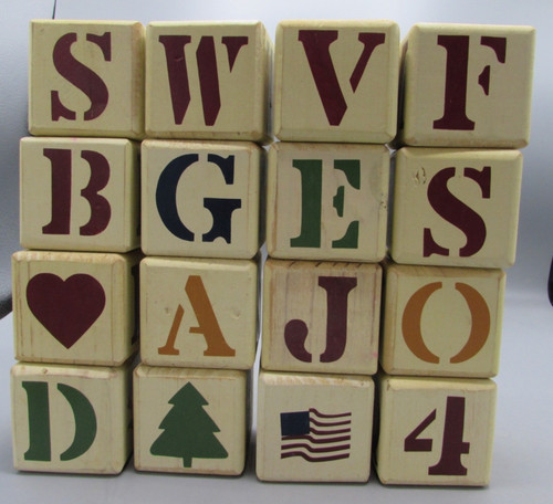 Vintage large wooden - vintage, alphabet