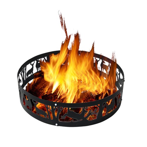 Fire pit ring 36x9in metal - fire,