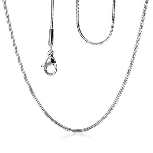 Stainless steel necklace - steel,