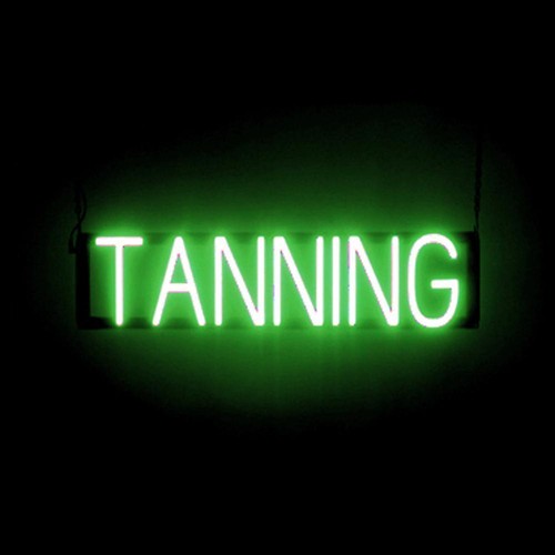 Spellbrite tanning sign neon - spellbrite, |