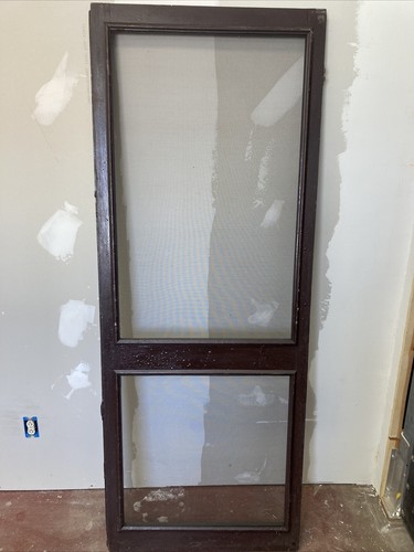 Tall wood vintage screen - screen, door