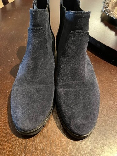 Euc navy blue suede - navy, karl
