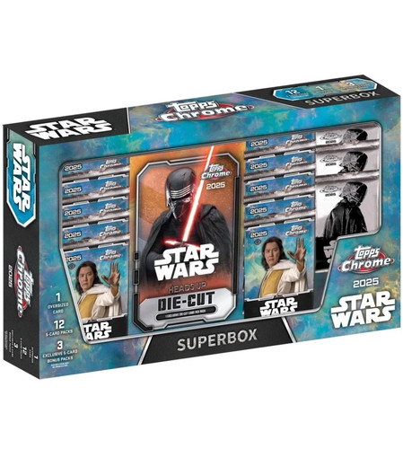 Topps chrome star - wars, super
