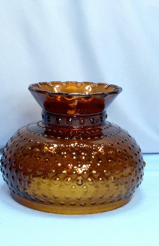 Vintage amber hobnail - vintage, 9"