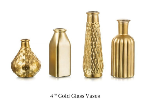 Piece gold glass - 4,