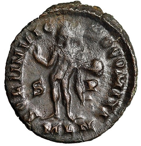 Licinius follis sol with - "sol,