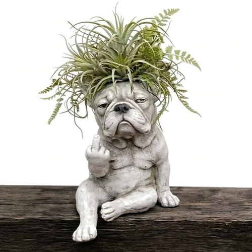 Funny bulldog middle finger - funny,