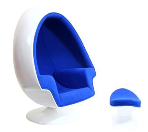 Alpha egg chair and - alpha, ottoman