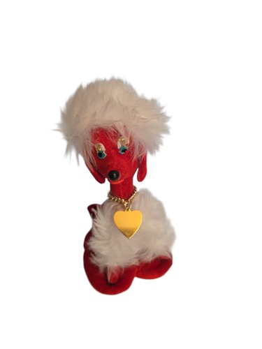 Vintage gund red poodle dog - gund,