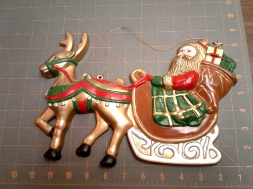 Vintage santa sleigh and - vintage,