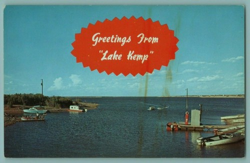 Post card lake kemp texas - kemp,