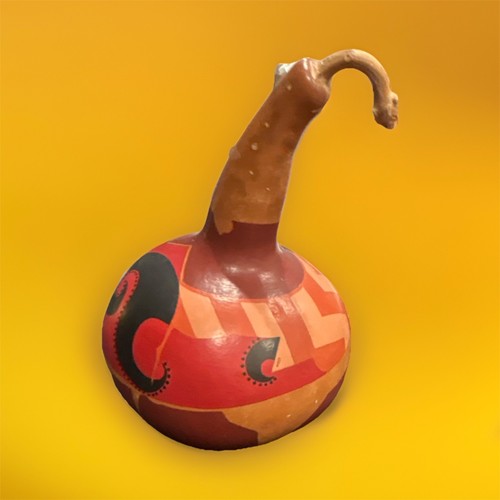 Hand painted decorative gourd - decorative,