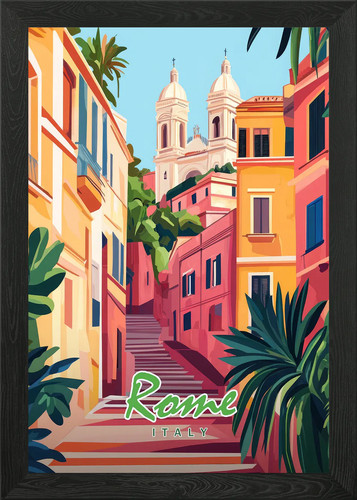 Rome italy cityscape framed - italy,