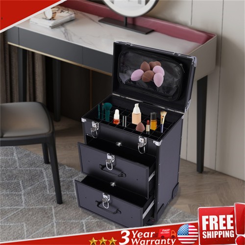 Rolling makeup train case - rolling,