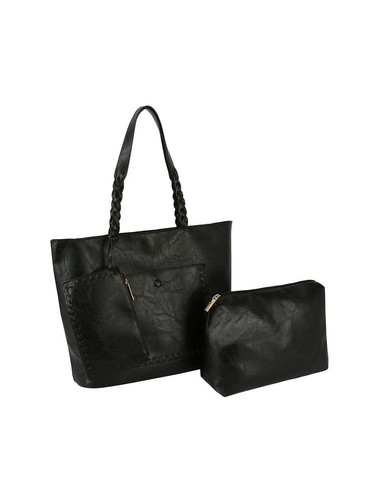 New piece black tote - new,