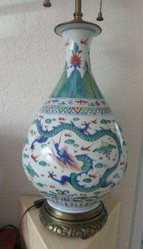 Chinese porcelain wucai vase - porcelain,