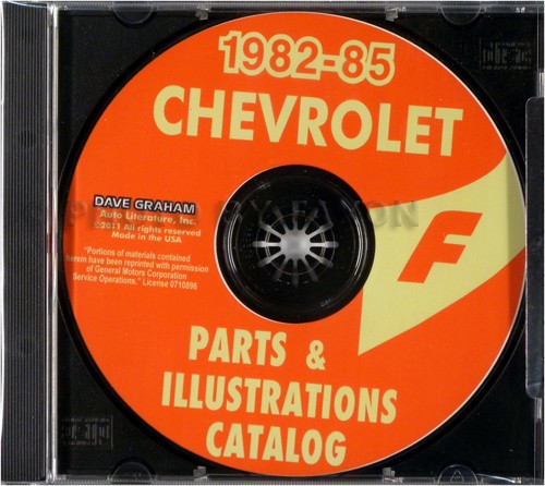 Chevy camaro parts book cd - chevy,