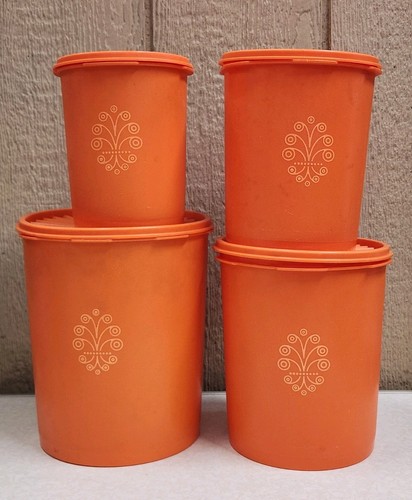 Tupperware orange nesting - tupperware,