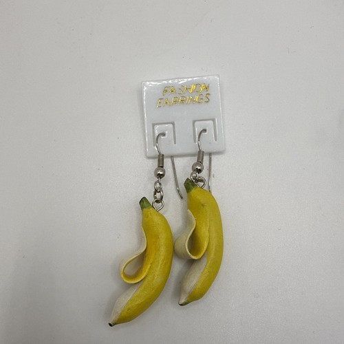 Banana dangle earrings - banana,