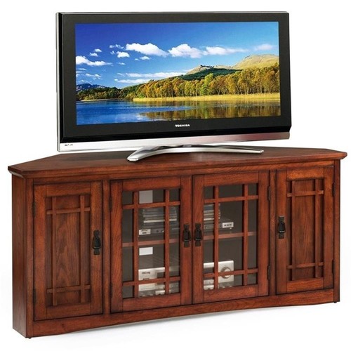 Leick corner wood stand - tv,