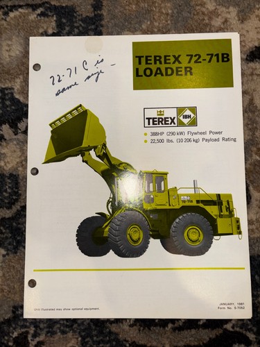 Terex 71b loader for 1981 - terex,