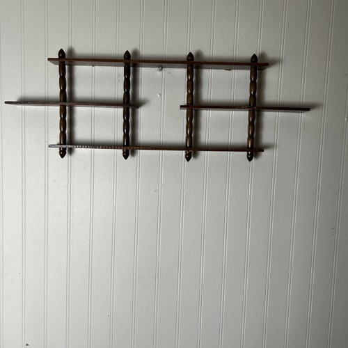 Vintage wooden spindle wall - wooden,