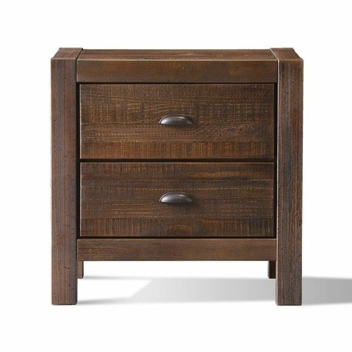 Rustic nightstand drawer bed - rustic, 2