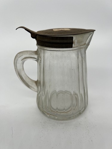 Antique primitive ribbed glass - primitive,