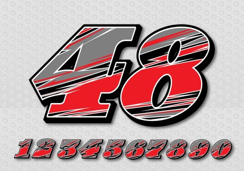 Race car numbers sets - car,