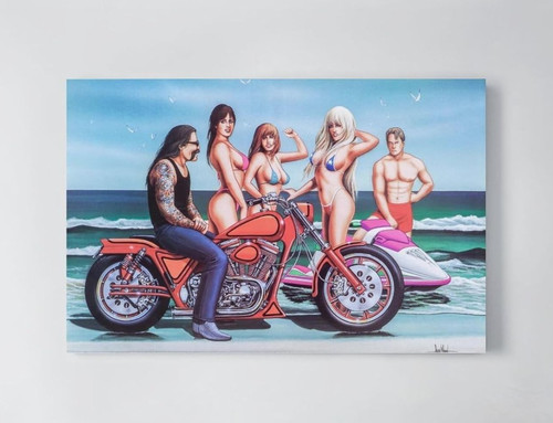 David mann motorcycle poster - mann,