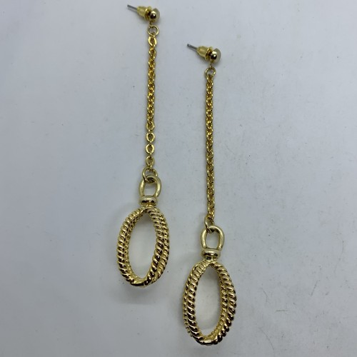 Vtg shiny gold rope cage - tn,