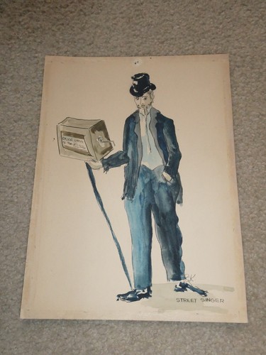 Vintage 1940s original ink and - vintage,