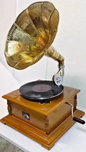 Antique wind gramophone - antique,