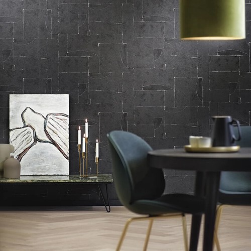 Charcoal black silver - , faux