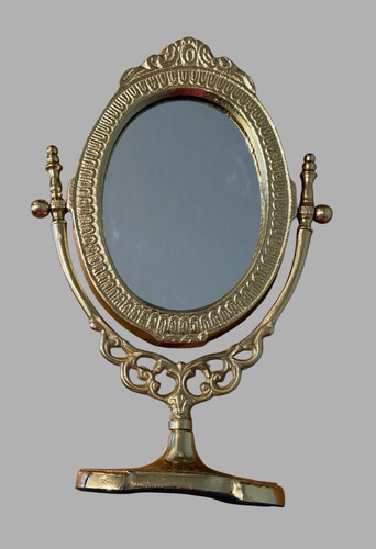 Ornate brass footed vanity - brass,