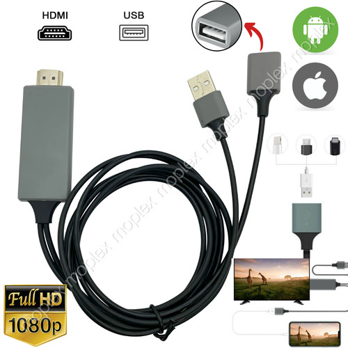 3ft 1080p usb hdmi cable - usb, phone