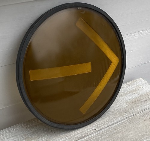 Vintage traffic light amber - vintage,