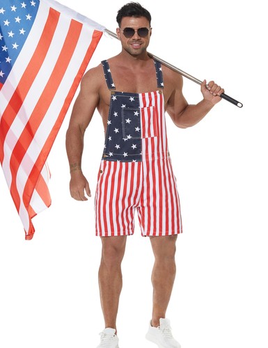 American flag overalls bib - american,