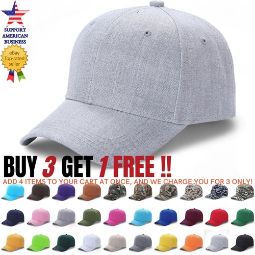 Baseball cap adjustable - baseball, plain