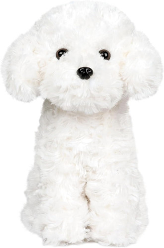 White toy poodle stuffed - poodle,