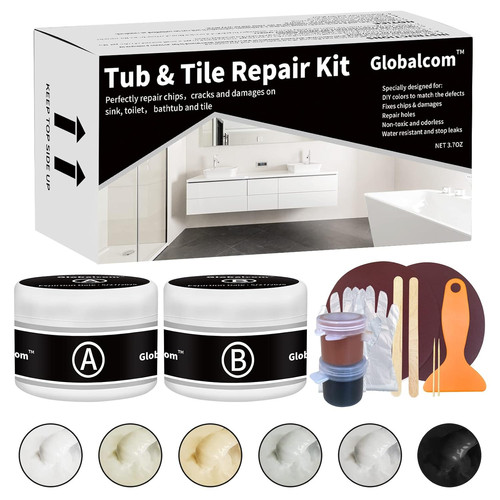 Tub and fiberglass shower - and,